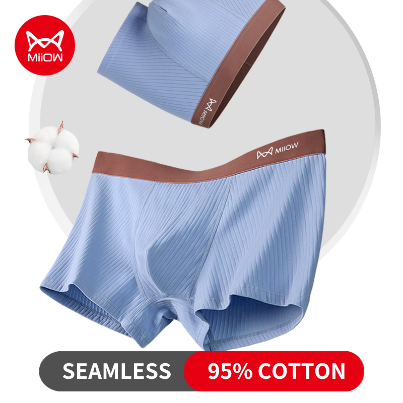 MiiOW 3pcs Knitting Cotton Men - Boxer Brief Pack Cotton recension och pris
