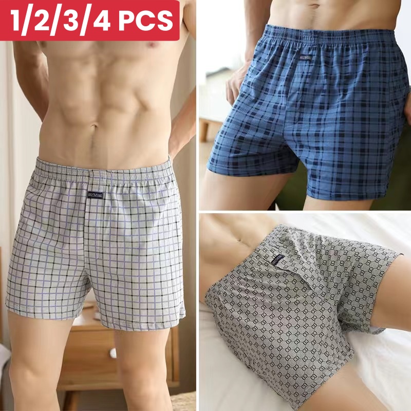 1/2/3/4PCS Plus Size M-XXXL Co - Boxer Brief Pack Cotton recension och pris