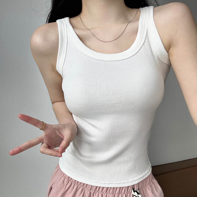 Women Tank Top Solid Color Sle - Tank Top Ribbed recension och pris