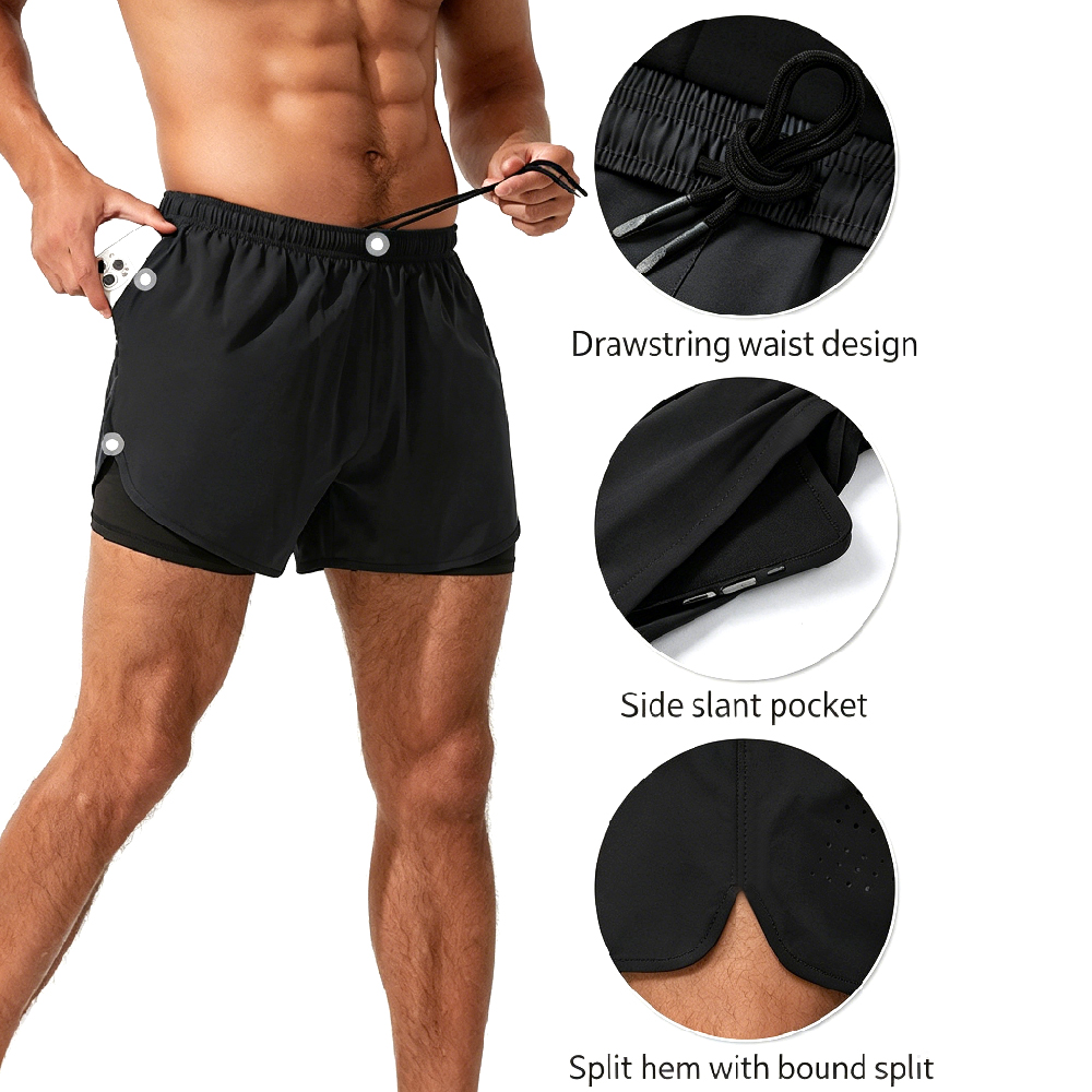 High-Waist 2-in-1 Running Shor - Compression Shorts Athletes recension och pris