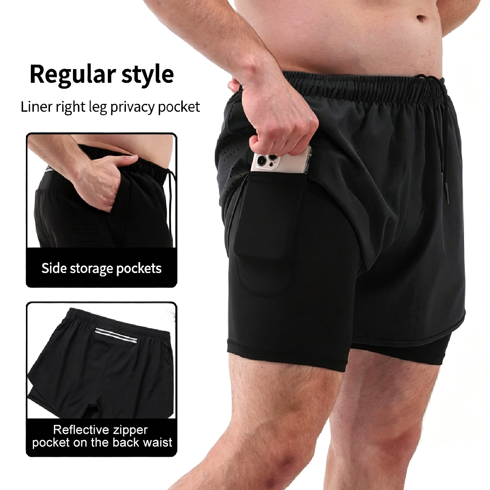 High-Waist 2-in-1 Running Shor - Compression Shorts Athletes recension och pris